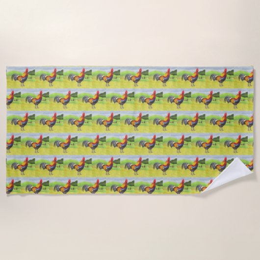 Serviette De Plage Rooster (Devant)