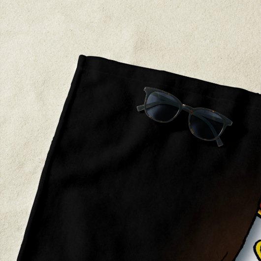 Serviette De Plage Rosa Sugar Skull Portrait (En situation)