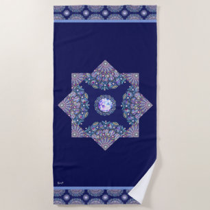 Serviette De Plage Rosace bleue