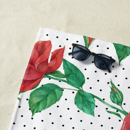 Serviette De Plage Rose (En situation)
