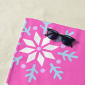 Serviette De Plage Rose (En situation)