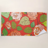 Serviette De Plage Rose 26 (Devant)
