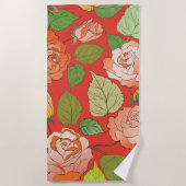 Serviette De Plage Rose 26 (Devant)
