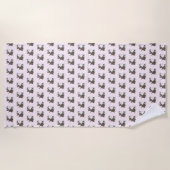 Serviette de plage rose avec chats bébé - Choisiss (Devant)