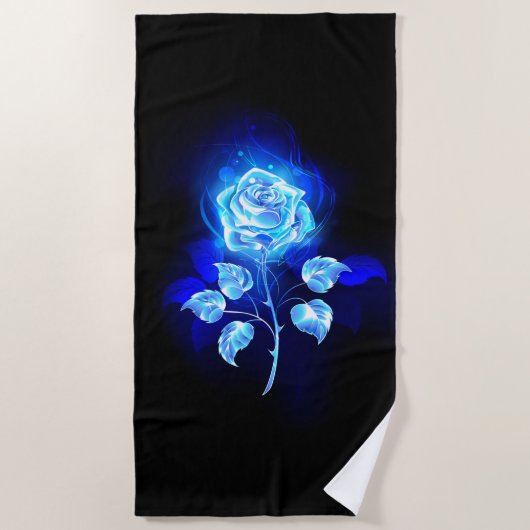 Serviette De Plage Rose bleu brûlant (Devant)