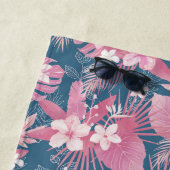 Serviette De Plage Rose bleu tropical (En situation)
