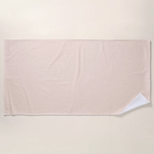 Serviette De Plage Rose Champagne Uni (Devant)