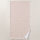 Serviette De Plage Rose Champagne Uni (Devant)