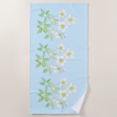 Serviette De Plage Rose de Noël, Helleborus niger (Devant)