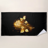 Serviette De Plage Rose d'or ( rose d'or ) (Devant)