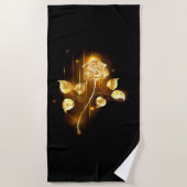 Serviette De Plage Rose d'or ( rose d'or ) (Devant)
