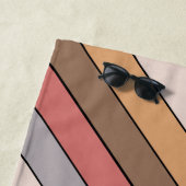 Serviette De Plage Rose Dusty Crème De Café Sur Papier Aquarelle (En situation)