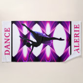 Serviette de plage rose et violet de danse Abstrai (Devant)