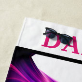 Serviette de plage rose et violet de danse Abstrai (En situation)