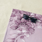 Serviette de plage rose Floral Foliage (En situation)