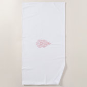 Serviette De Plage Rose foncé, Agany à chasse, Design décoratif (Devant)
