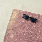 Serviette De Plage Rose Gold Galaxy Faux Space Sparkings (En situation)