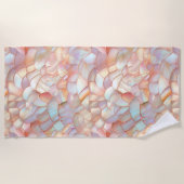 Serviette De Plage Rose gold iridescent chic nacre (Devant)