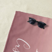 Serviette De Plage Rose Gold Parties scintillant Couple Nom Lettre Pl (En situation)