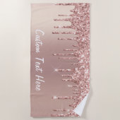 Serviette De Plage Rose Gold Parties scintillant Drivers Beach Towel  (Devant)