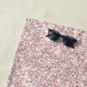 Serviette De Plage Rose Gold Parties scintillant Glam Monogramme Nom  (En situation)