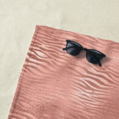 Serviette De Plage Rose Gold Zebra Print (En situation)