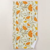 Serviette De Plage Rose jaune (Devant)