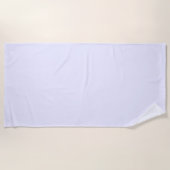 Serviette De Plage Rose Lavande Douce Couleur Unie Pâle Blanche Paste (Devant)
