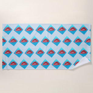 Serviette De Plage Rose Lièvres Pop Art