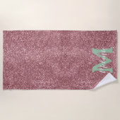 Serviette De Plage Rose Luxe (Devant)