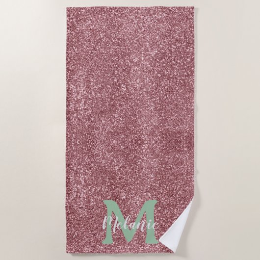 Serviette De Plage Rose Luxe (Devant)