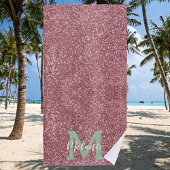 Serviette De Plage Rose Luxe