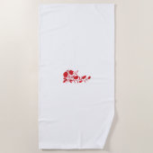 Serviette De Plage Rose Madder, design floral Thunderbird (Devant)