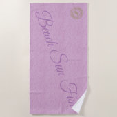Serviette De Plage Rose moderne (Devant)