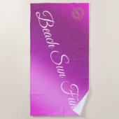 Serviette De Plage Rose moderne (Devant)