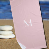 Serviette De Plage rose pâle - ajouter monogramme