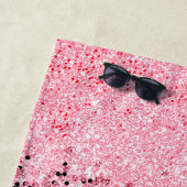 Serviette De Plage Rose parties scintillant (En situation)