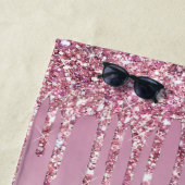 Serviette De Plage Rose Parties scintillant Drivers Personnalisé Mono (En situation)