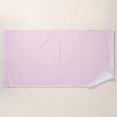 Serviette De Plage Rose pastel uni (Devant)