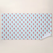Serviette de plage rose Piglet - Vos Couleurs (Devant)