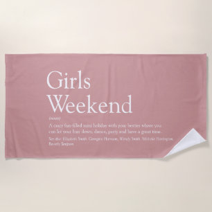Serviette De Plage Rose Poussiéreuse Définition Personnalisée de Week
