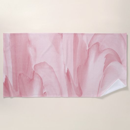 Serviette De Plage Rose précieux (Devant)