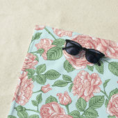 Serviette De Plage Rose rose Jardin Bouquet Motif (En situation)
