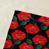 Serviette De Plage Rose rouge (En situation)