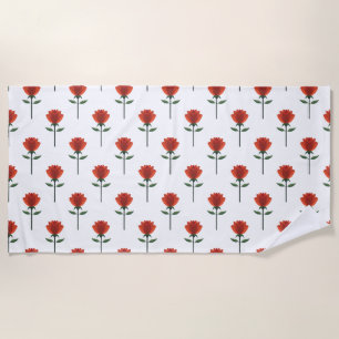 Serviette De Plage Rose rouge intemporelle