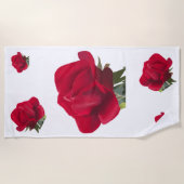 Serviette De Plage Rose rouge - Red rose  (Devant)