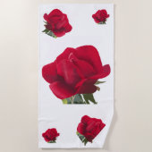 Serviette De Plage Rose rouge - Red rose  (Devant)