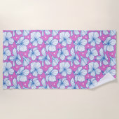Serviette De Plage Rose tropical (Devant)