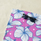 Serviette De Plage Rose tropical (En situation)