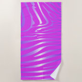 Serviette de plage rose Zesty Zebra (Devant)